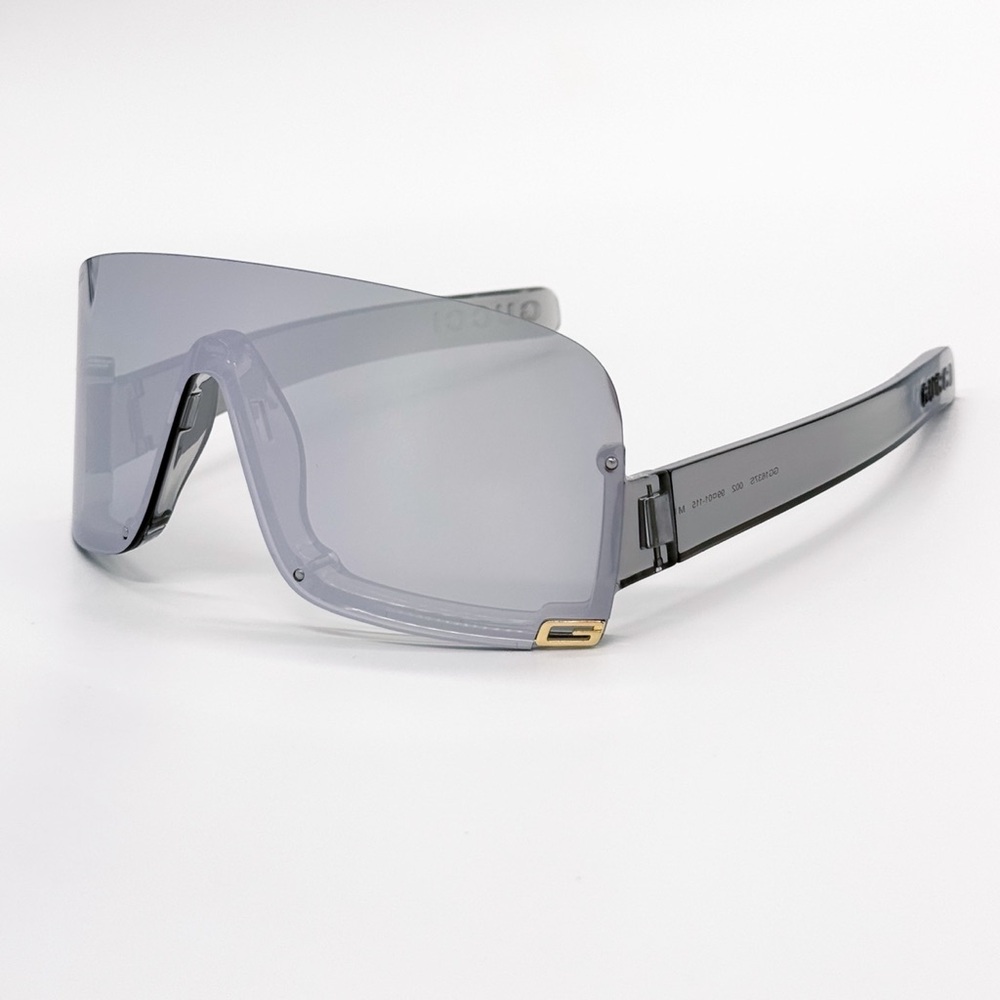 NEW GUCCI GG1637S 002 OVERSIZED SILVER MASK WOMEN SUNGLASSES GUCCI
